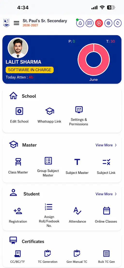 Staff App UI