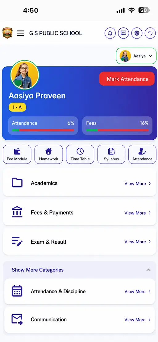 Student App UI